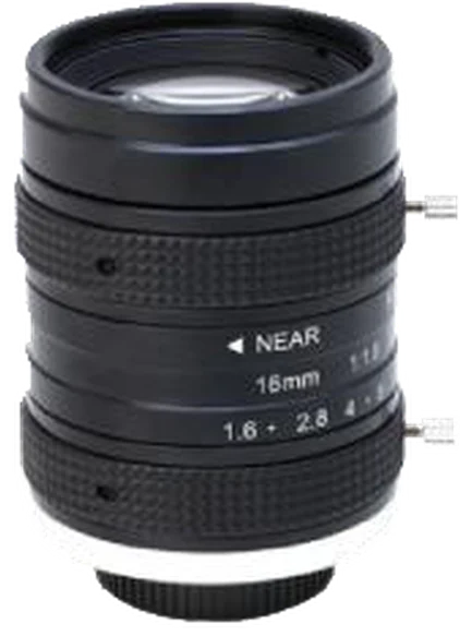 16 mm, 1", 5 MP, C-mount Machine Vision Lens, -0.016x, F1.6 Manual iris (LS-FFL-0611)