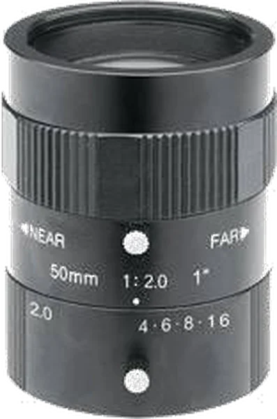 50 mm, 1", 5 MP, C-mount Machine Vision Lens, F2.0 Manual Iris (LS-FFL-0631)