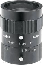 50 mm, 1", 5 MP, C-mount Machine Vision Lens, F2.0 Manual Iris (LS-FFL-0631)