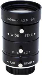 12-36 mm, 2/3", 3 MP, C-mount Machine Vision Zoom Lens (LS-FFL-1179)