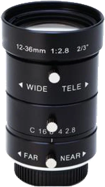 12-36 mm, 2/3", 3 MP, C-mount machine vision zoom lens