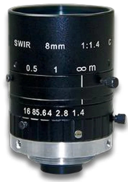 8 mm, 2/3", 5 MP, C-mount SWIR Lens, 60 lp/mm (LS-SWL-0203)