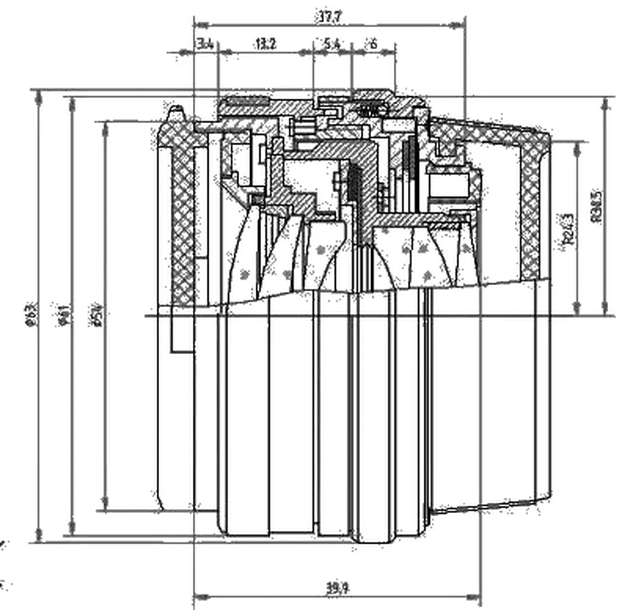 LS-SPH50 dimensions (mm)