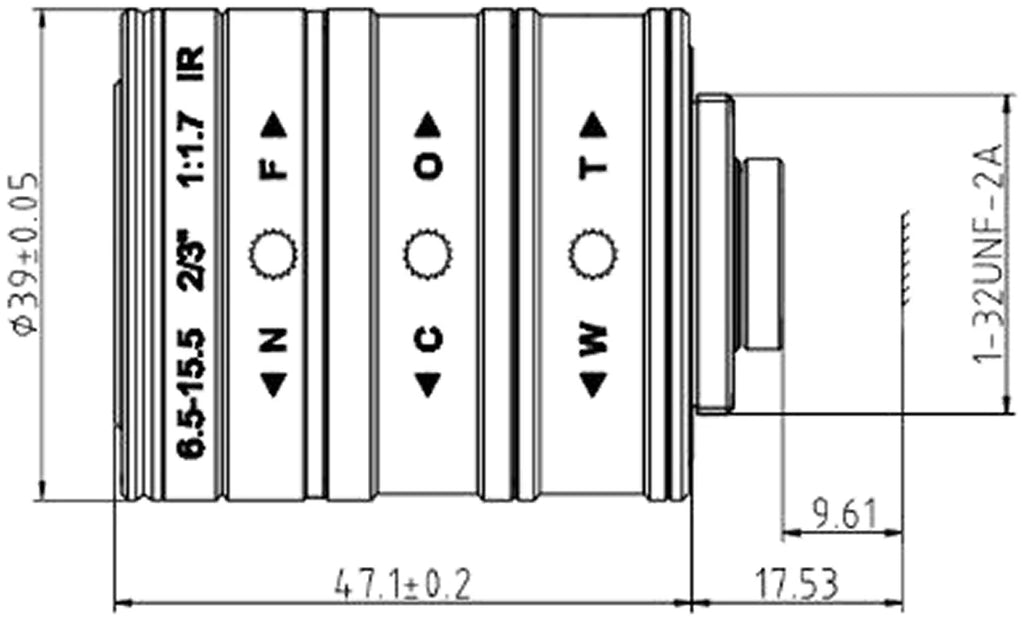 LS-CTV-0093 dimensions (mm)