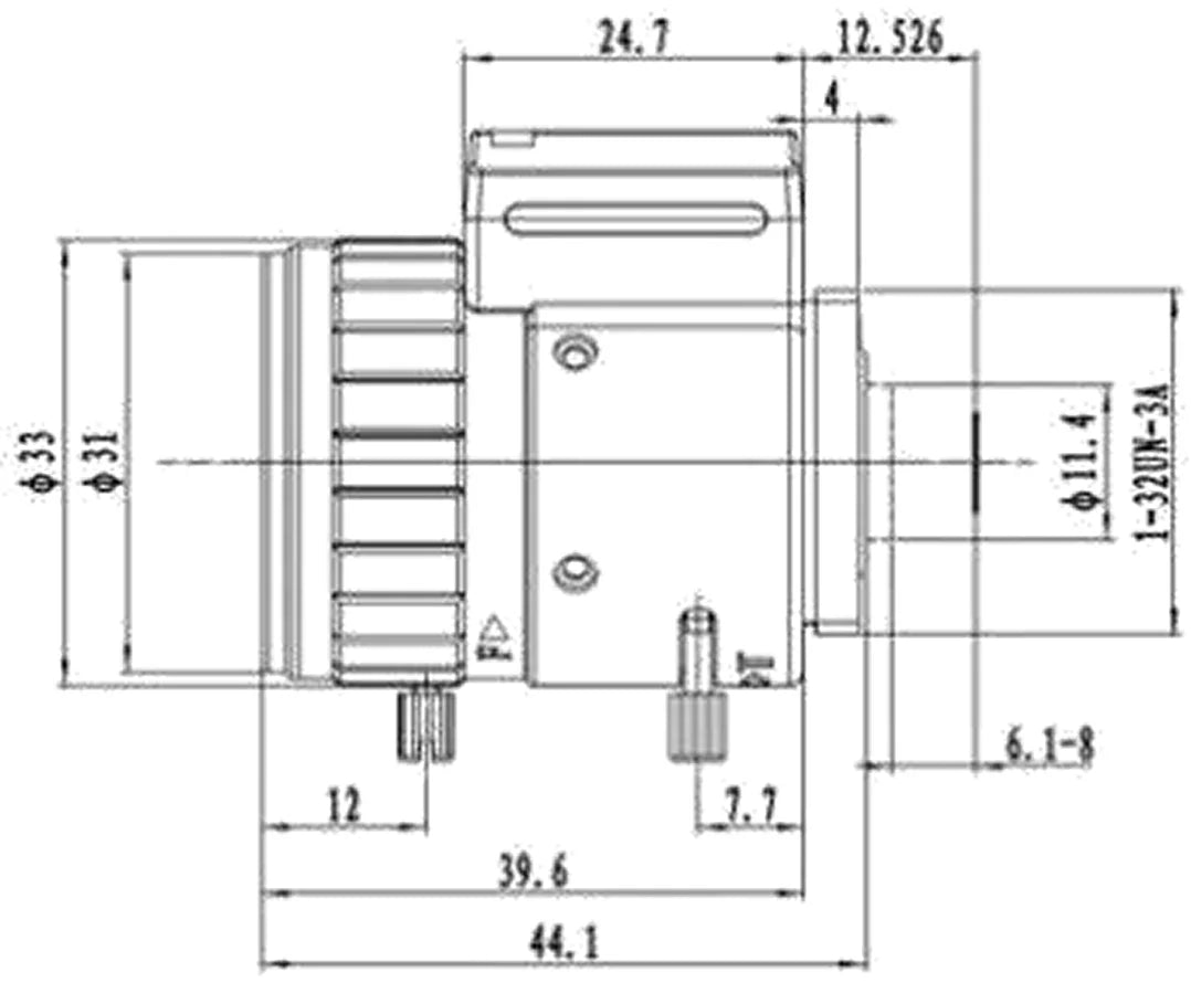 LS-CTV-0105 dimensions (mm)
