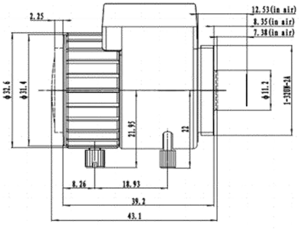 LS-CTV-0117 dimensions (mm)
