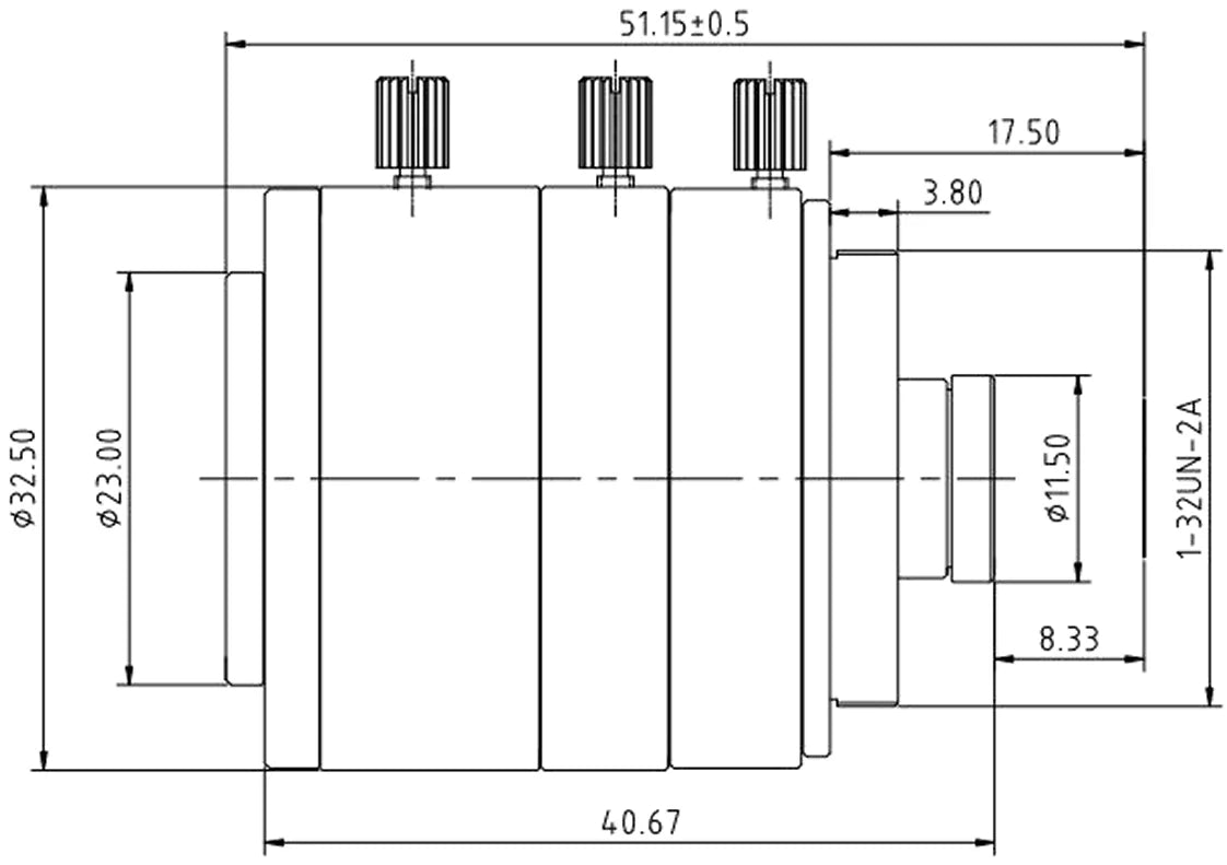 LS-CTV-0122 dimensions (mm)