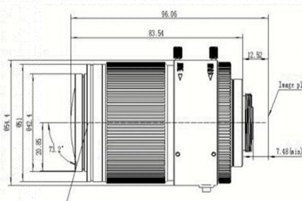 LS-CTV-0125 dimensions (mm)