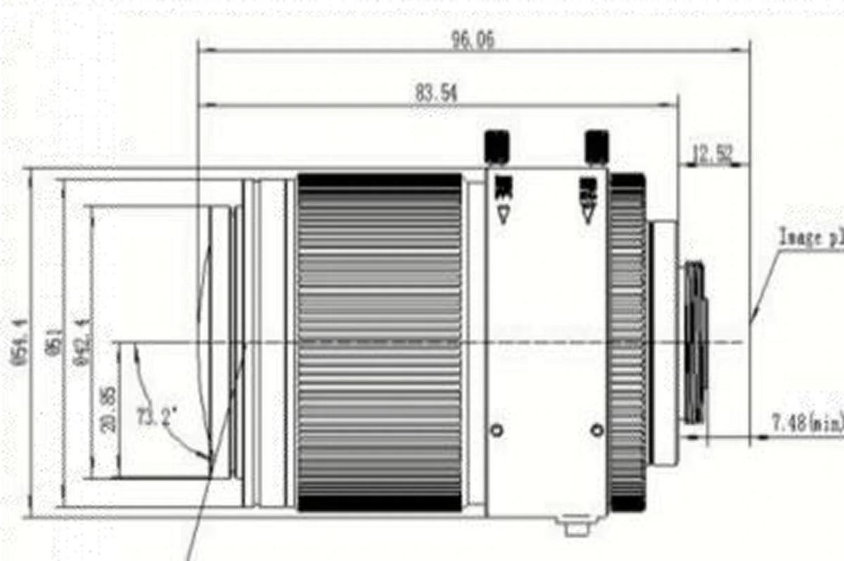 LS-CTV-0125 dimensions (mm)