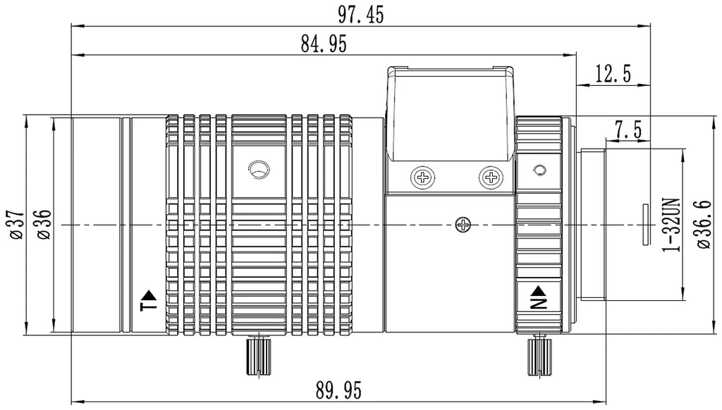 LS-CTV-0134 dimensions (mm)