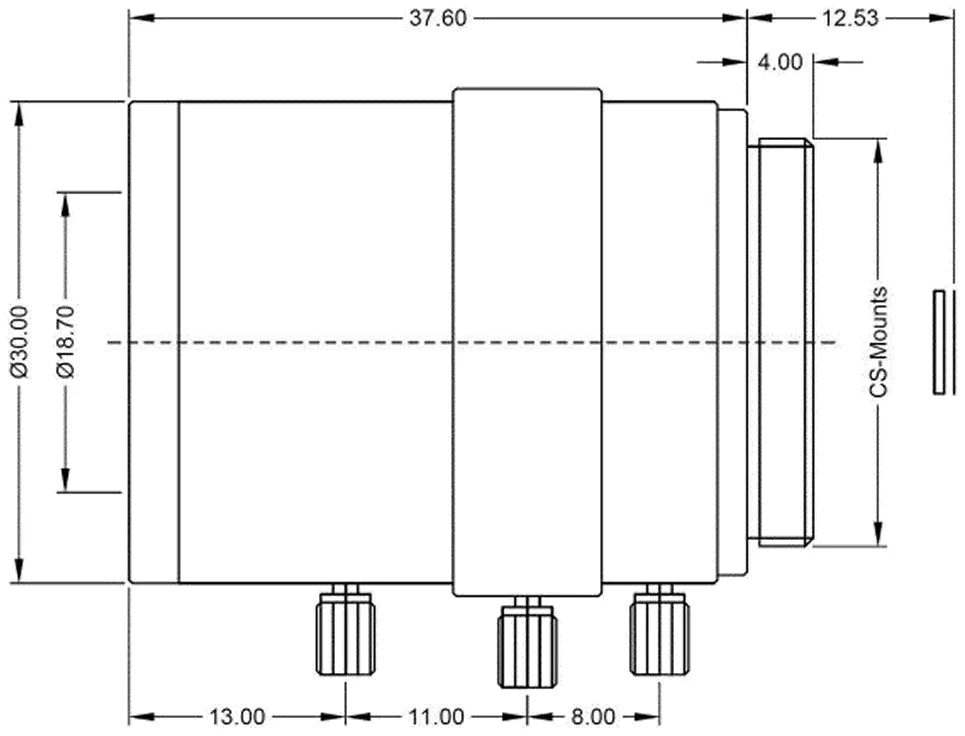 LS-CTV-0147 dimensions (mm)