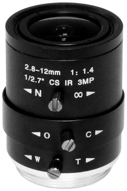 2.8-12 mm, 1/2.7", 3 MP, CS-mount Varifocal CCTV Lens, F1.4 Manual Iris (LS-CTV-0147)