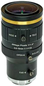 3.8-16 mm, 1/1.8", 8 MP, CS-mount Varifocal CCTV Lens, F1.4 Manual Iris (LS-CTV-0149)