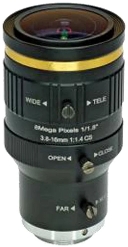 3.8-16 mm, 1/1.8", 8 MP, CS-mount Varifocal CCTV Lens, F1.4 Manual Iris (LS-CTV-0149)