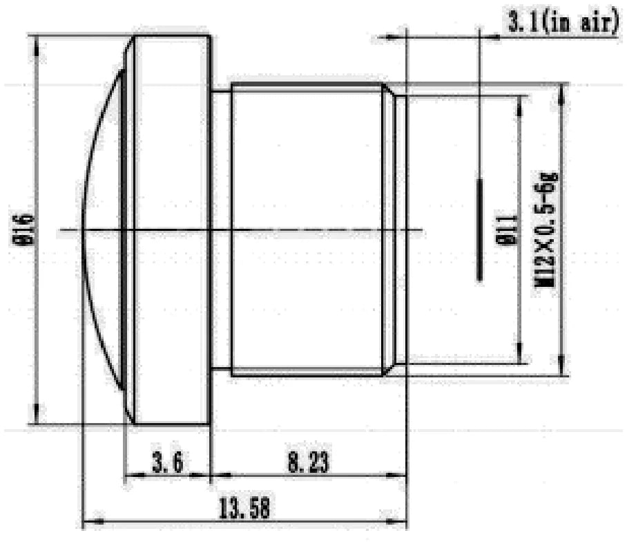 LS-CTV-0027 dimensions (mm)
