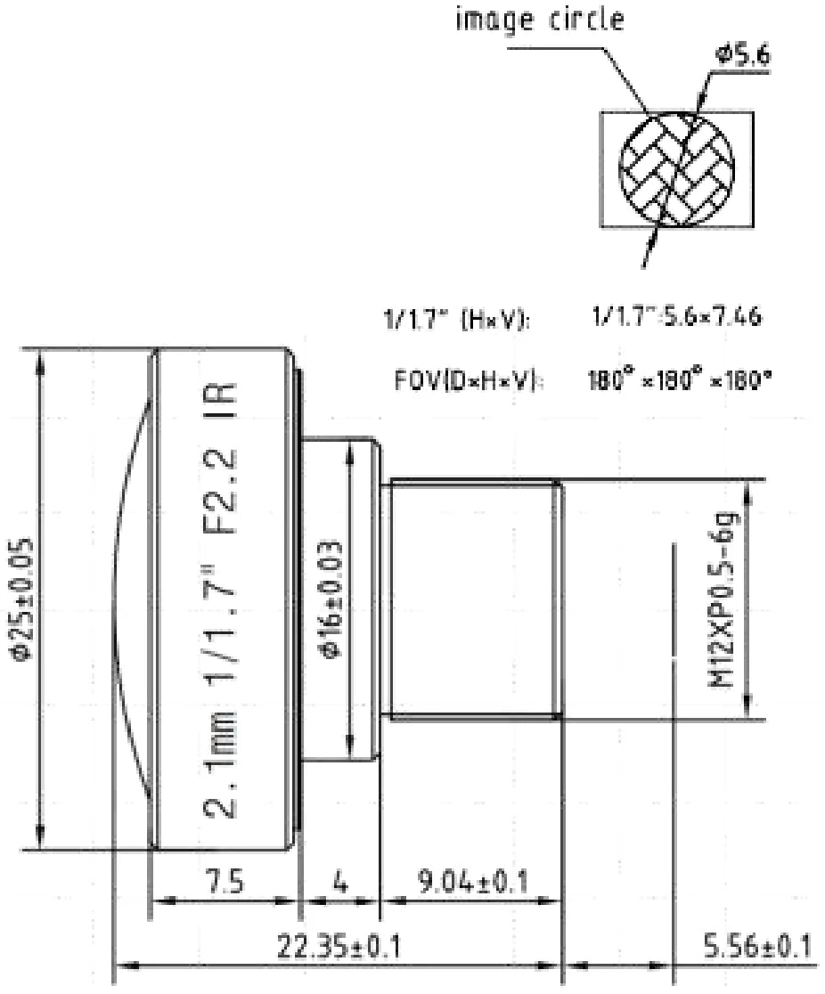LS-CTV-0036 dimensions (mm)