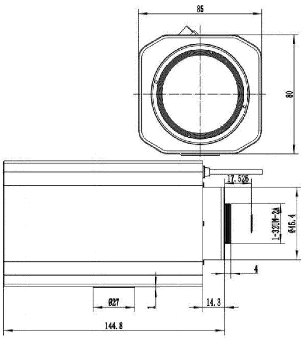 LS-CTV-0060 dimensions (mm)