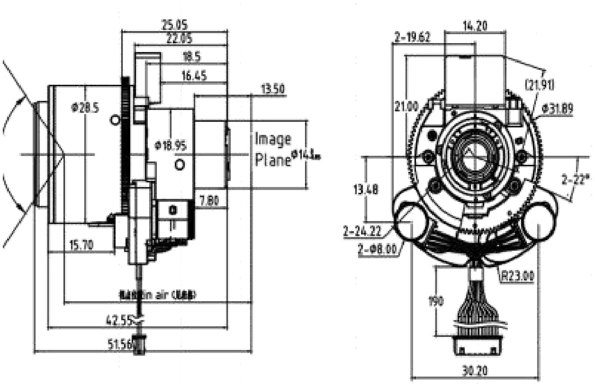 LS-CTV-0063 dimensions (mm)