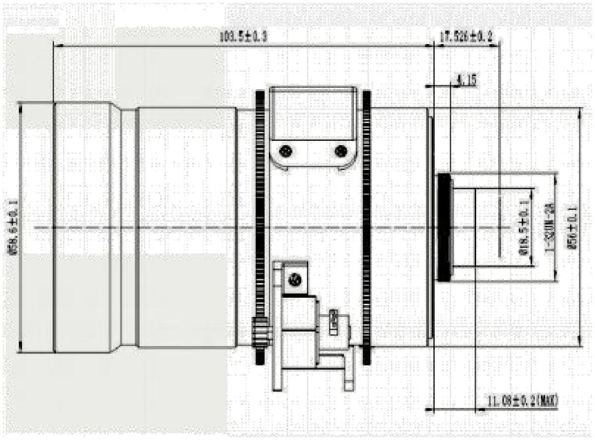 LS-CTV-0073 dimensions (mm)