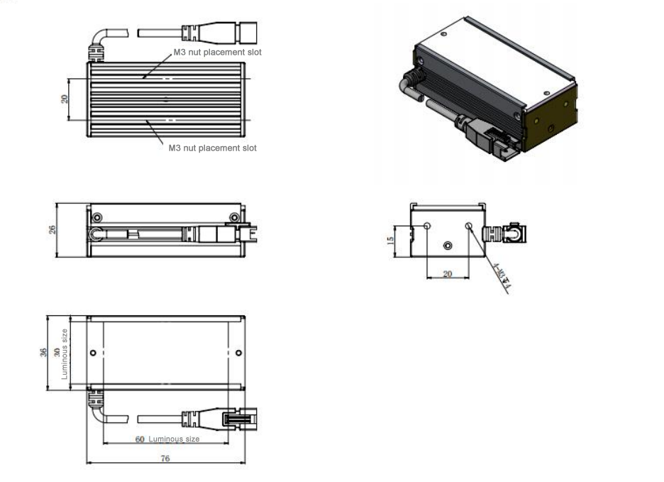 LS-BAR-0424 dimensions (mm)