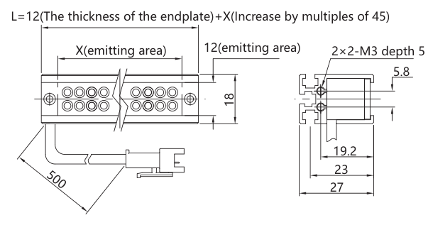 LS-BAR-0531 dimensions (mm)