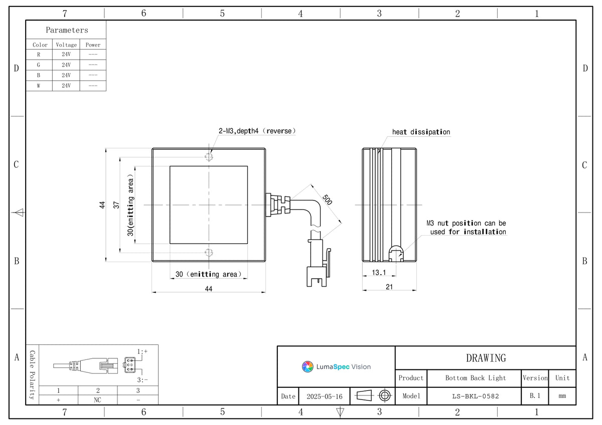 LS-BKL-0582 dimensions (mm)