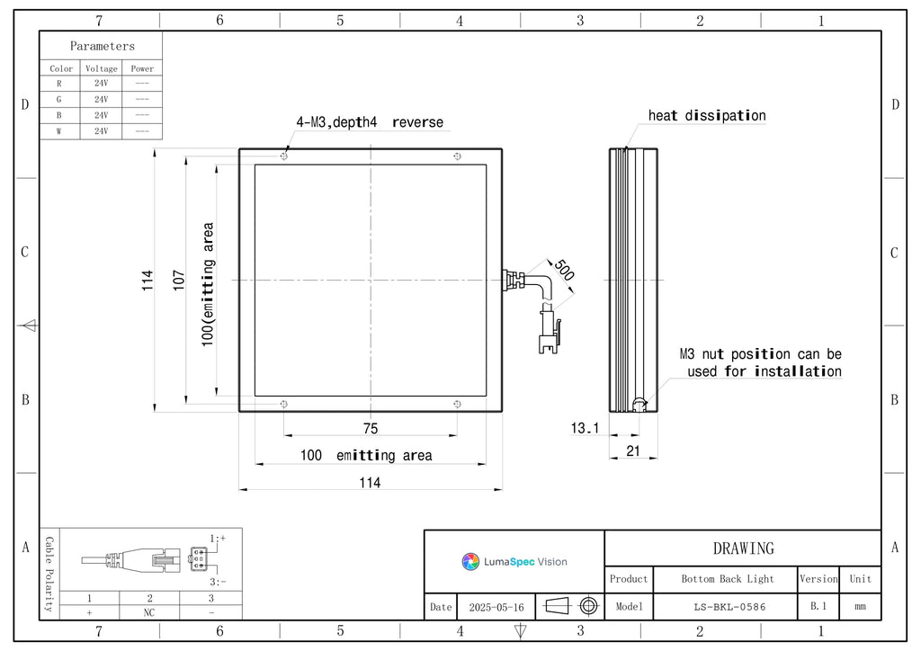 LS-BKL-0586 dimensions (mm)