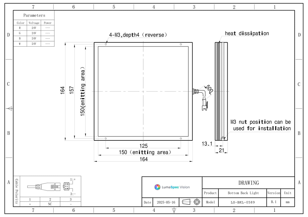 LS-BKL-0589 dimensions (mm)