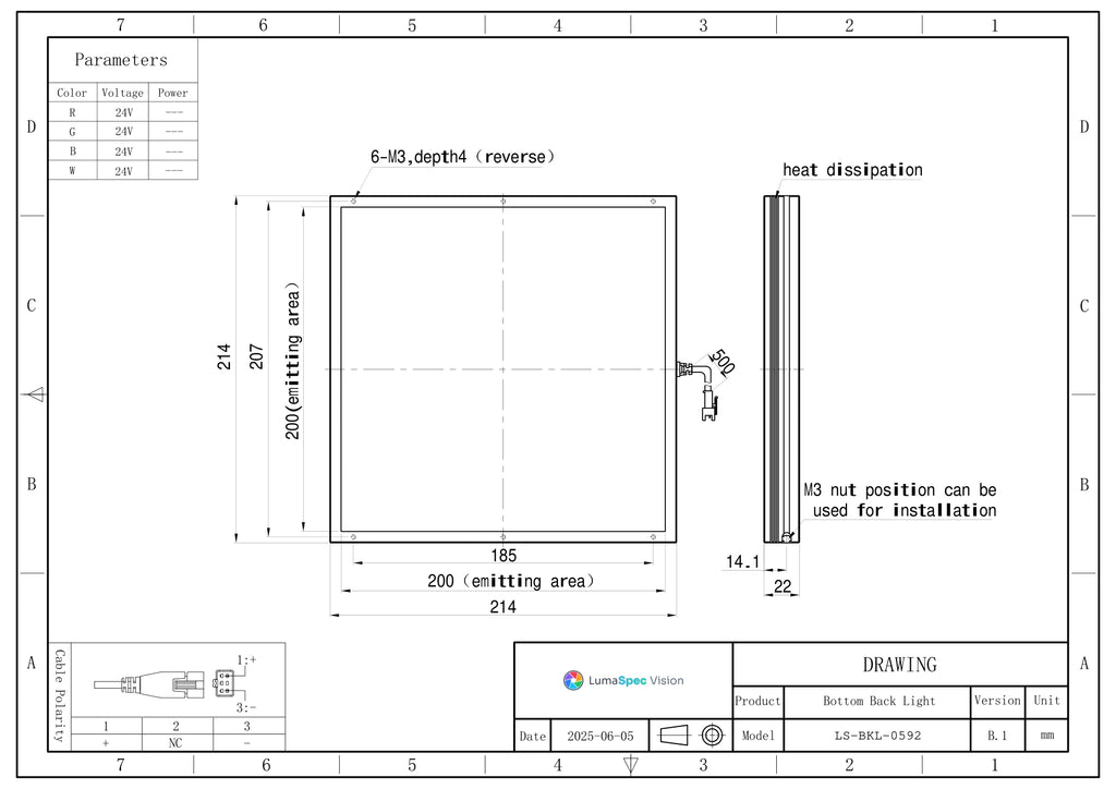 LS-BKL-0592 dimensions (mm)