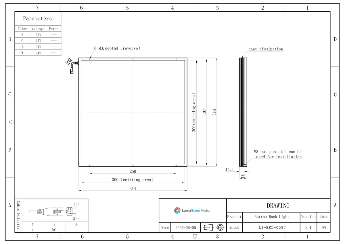 LS-BKL-0597 dimensions (mm)