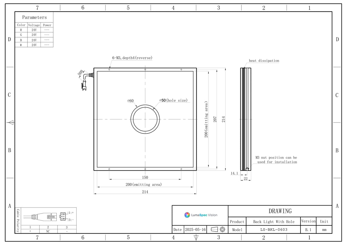LS-BKL-0603 dimensions (mm)