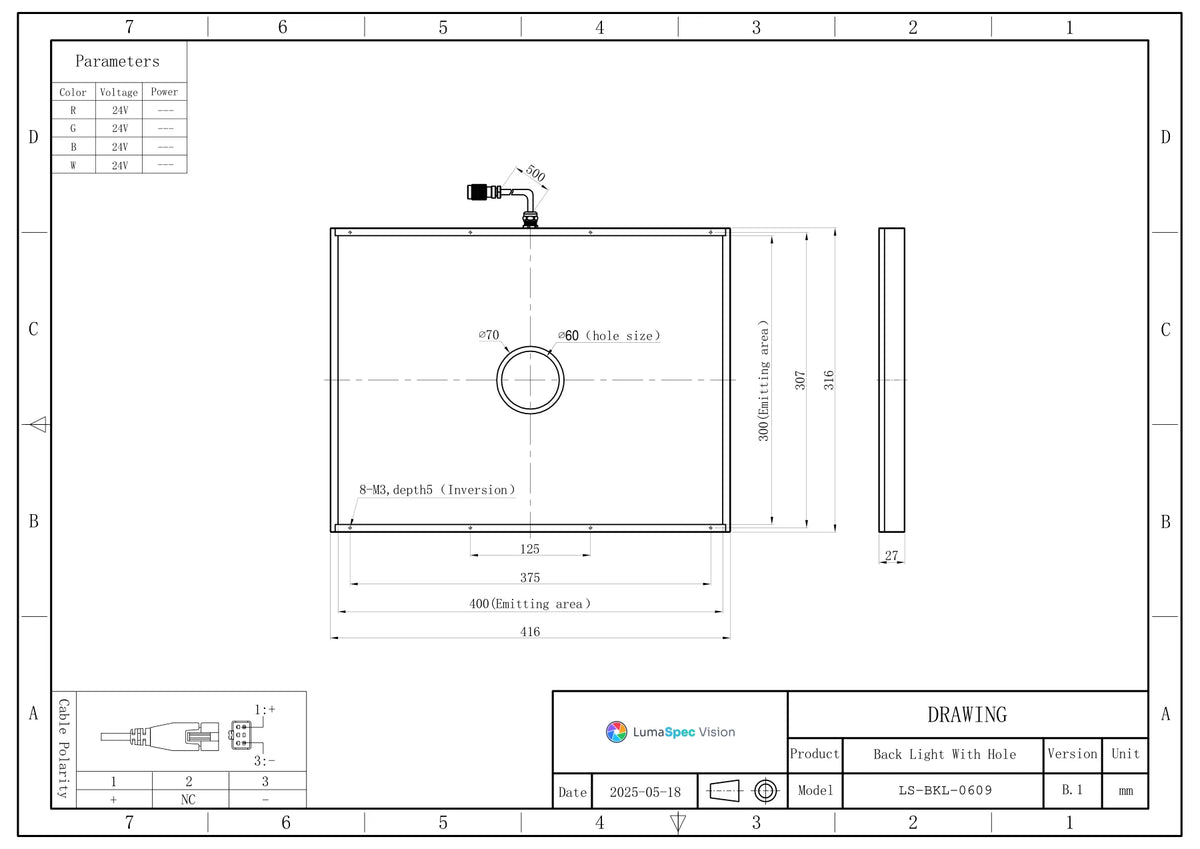 LS-BKL-0609 dimensions (mm)