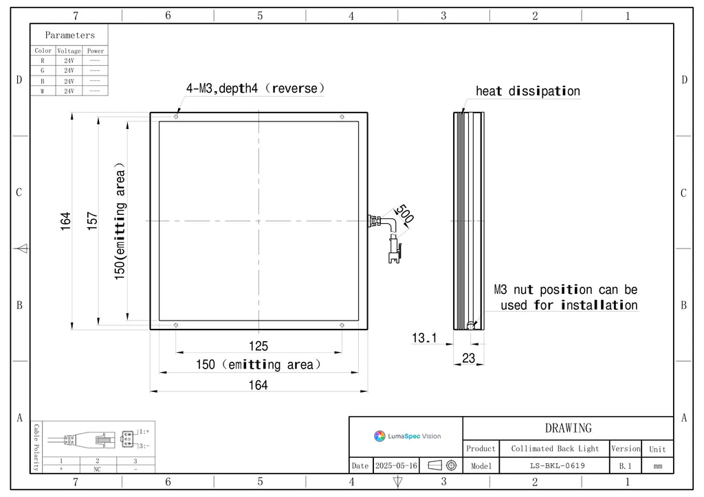 LS-BKL-0619 dimensions (mm)