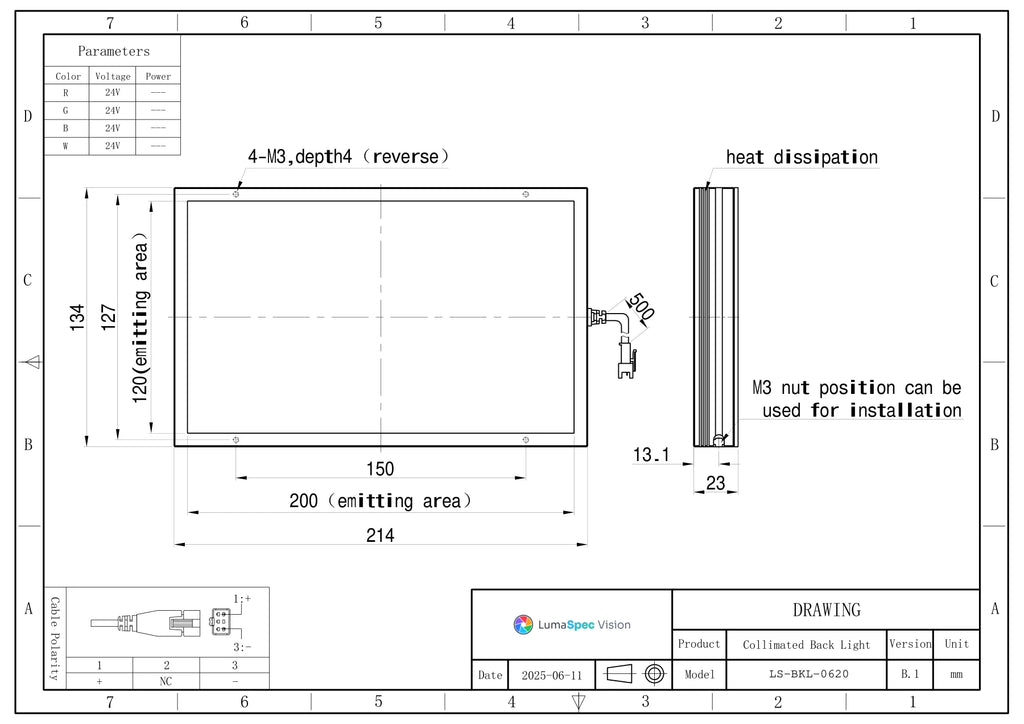 LS-BKL-0620 dimensions (mm)