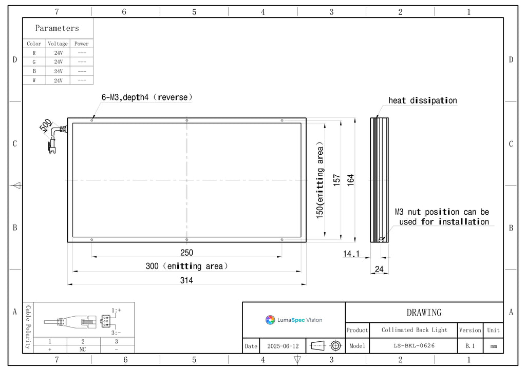 LS-BKL-0626 dimensions (mm)