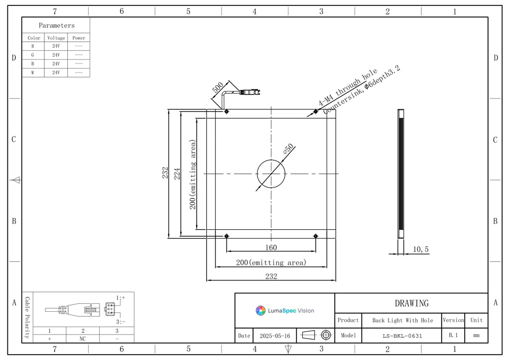LS-BKL-0631 dimensions (mm)