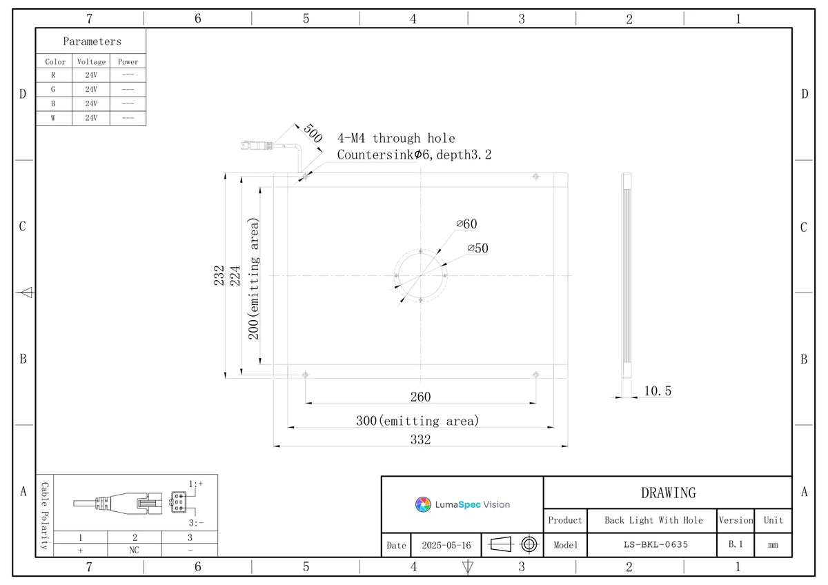 LS-BKL-0635 dimensions (mm)
