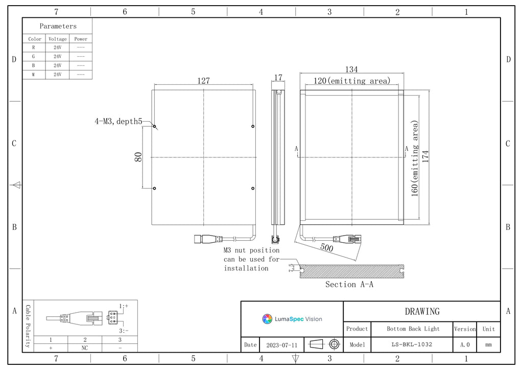 LS-BKL-1032 dimensions (mm)