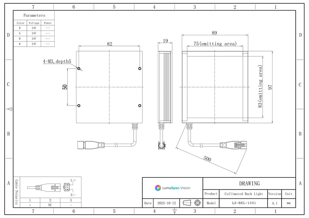 LS-BKL-1041 dimensions (mm)