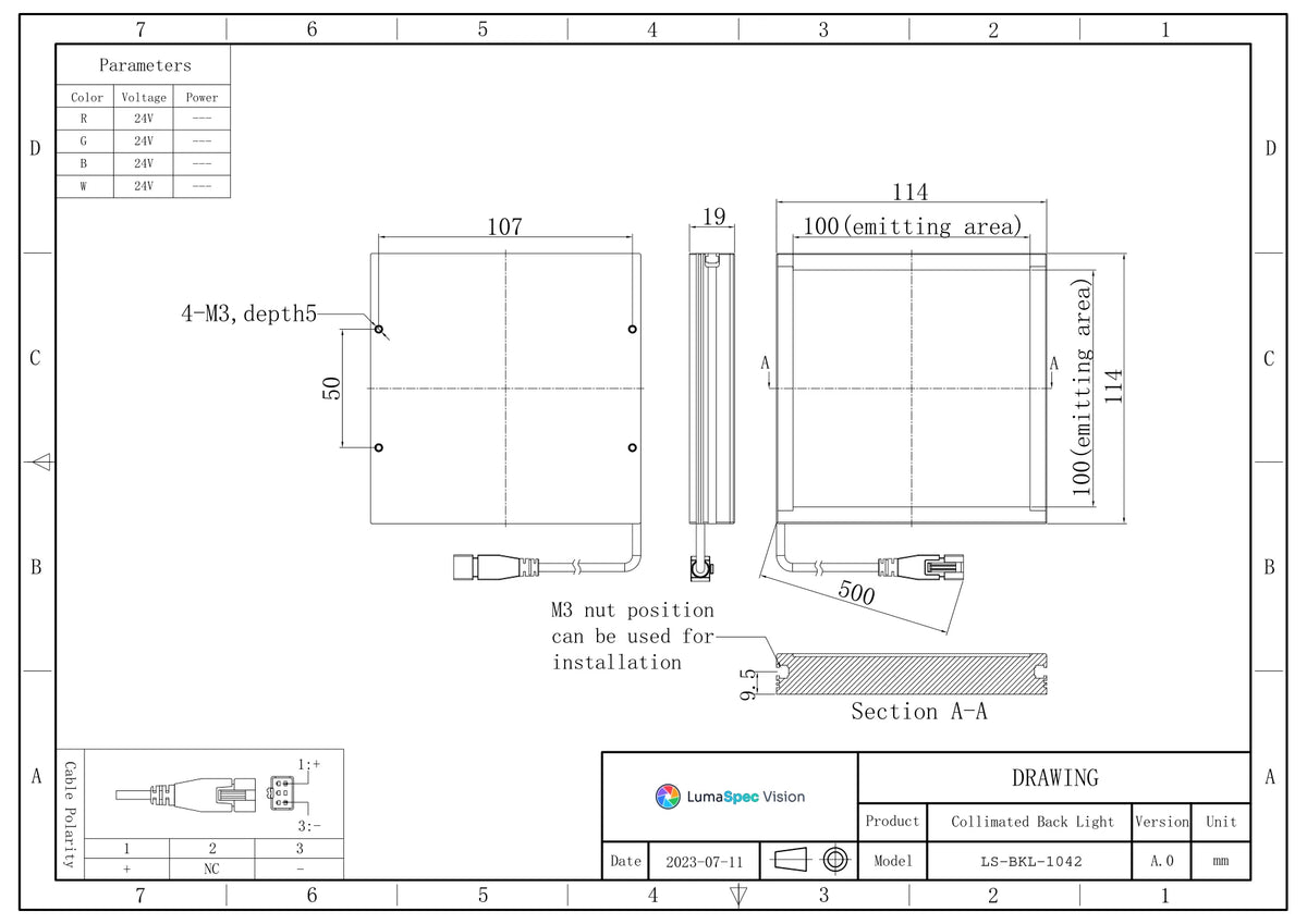 LS-BKL-1042 dimensions (mm)