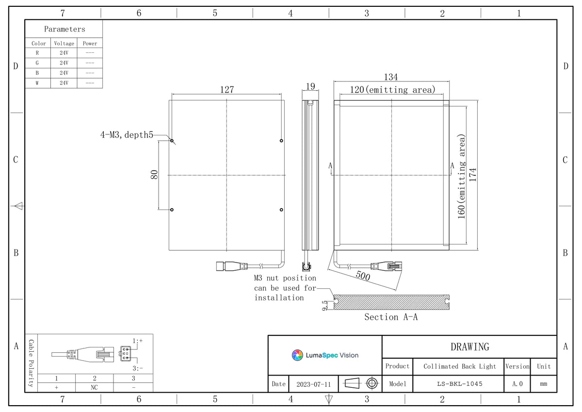 LS-BKL-1045 dimensions (mm)