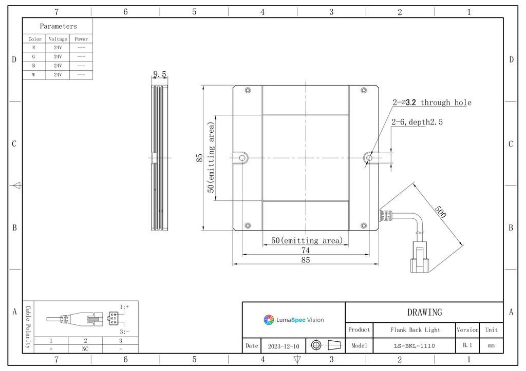 LS-BKL-1110 dimensions (mm)