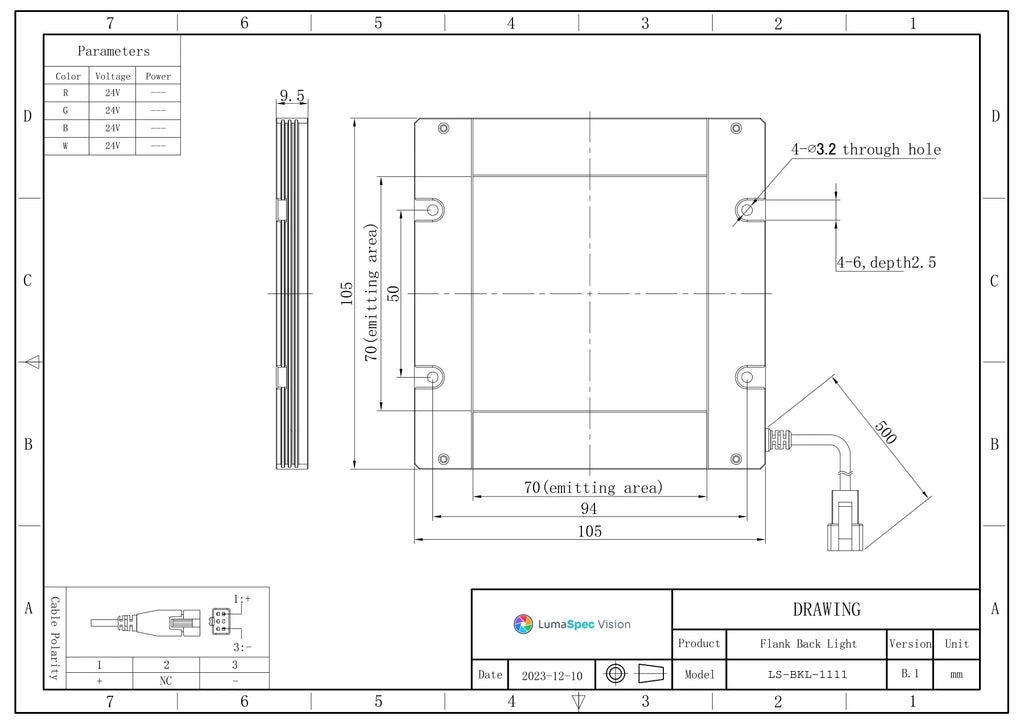 LS-BKL-1111 dimensions (mm)