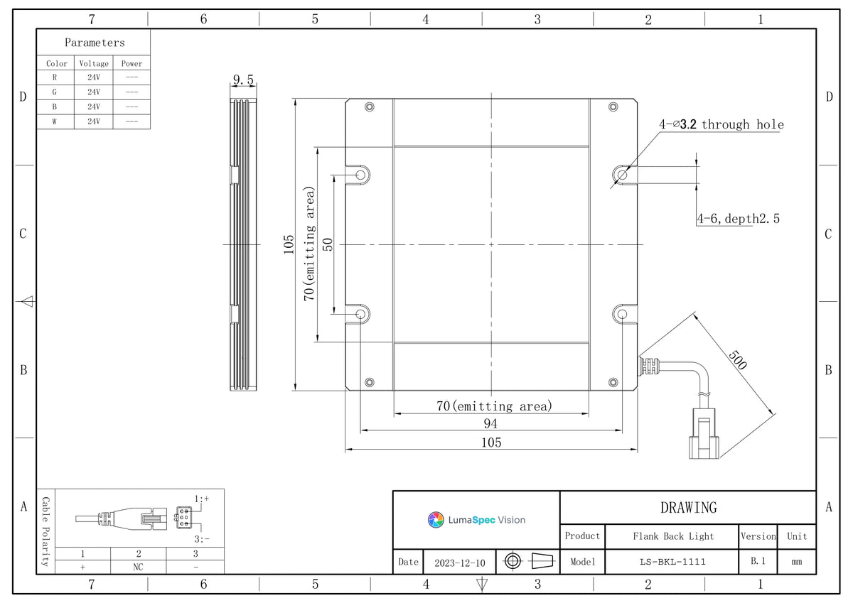 LS-BKL-1111 dimensions (mm)