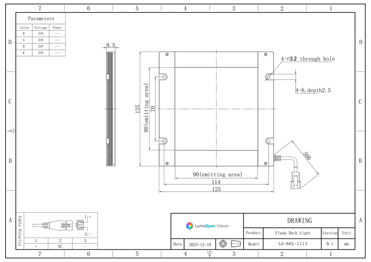 LS-BKL-1113 dimensions (mm)