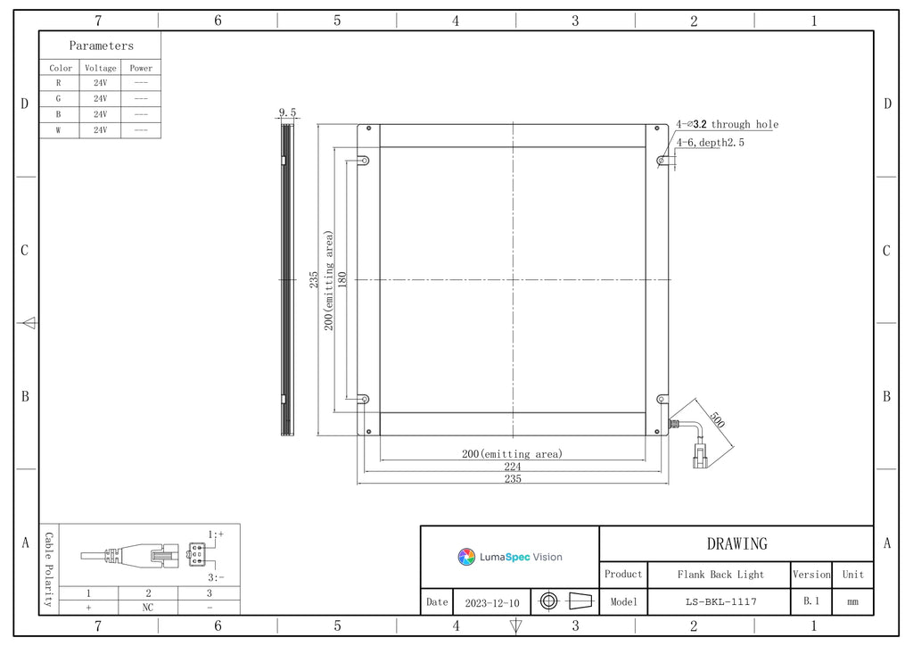 LS-BKL-1117 dimensions (mm)