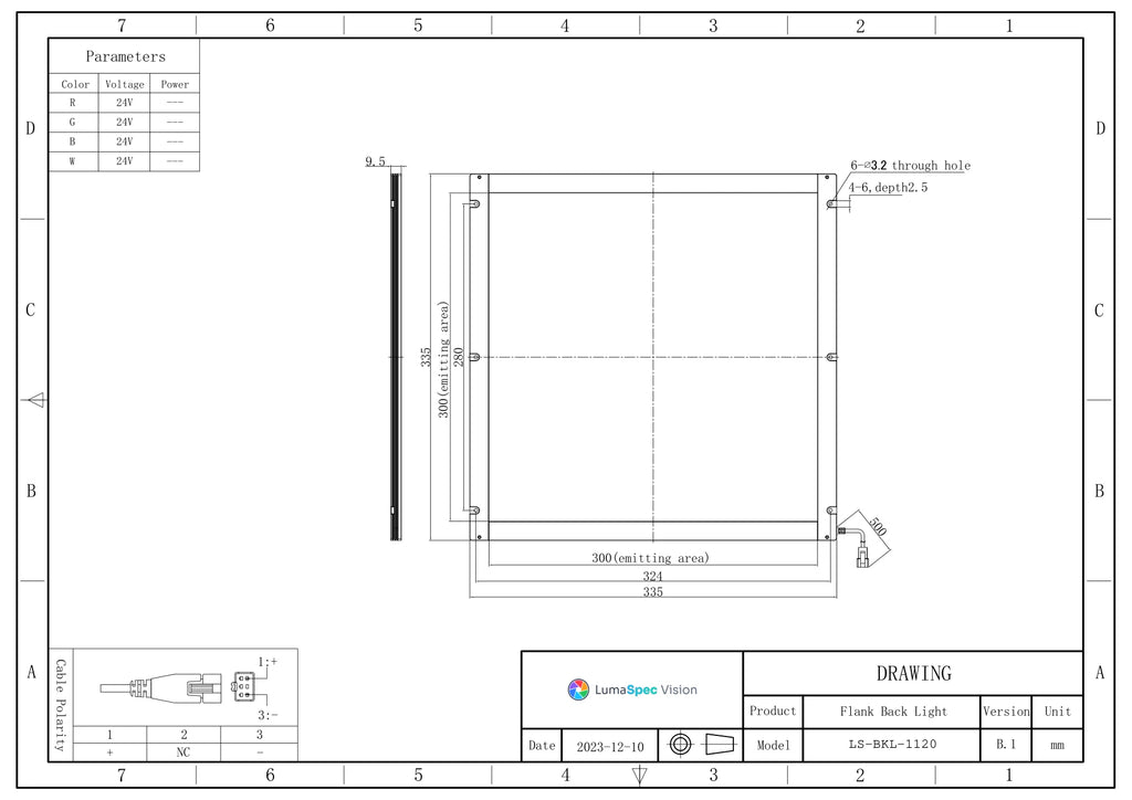 LS-BKL-1120 dimensions (mm)
