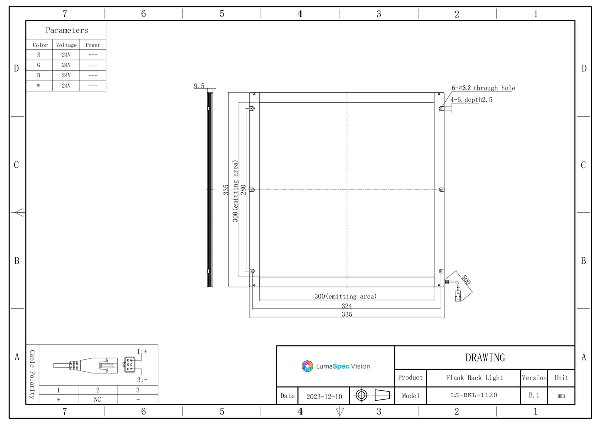 LS-BKL-1120 dimensions (mm)
