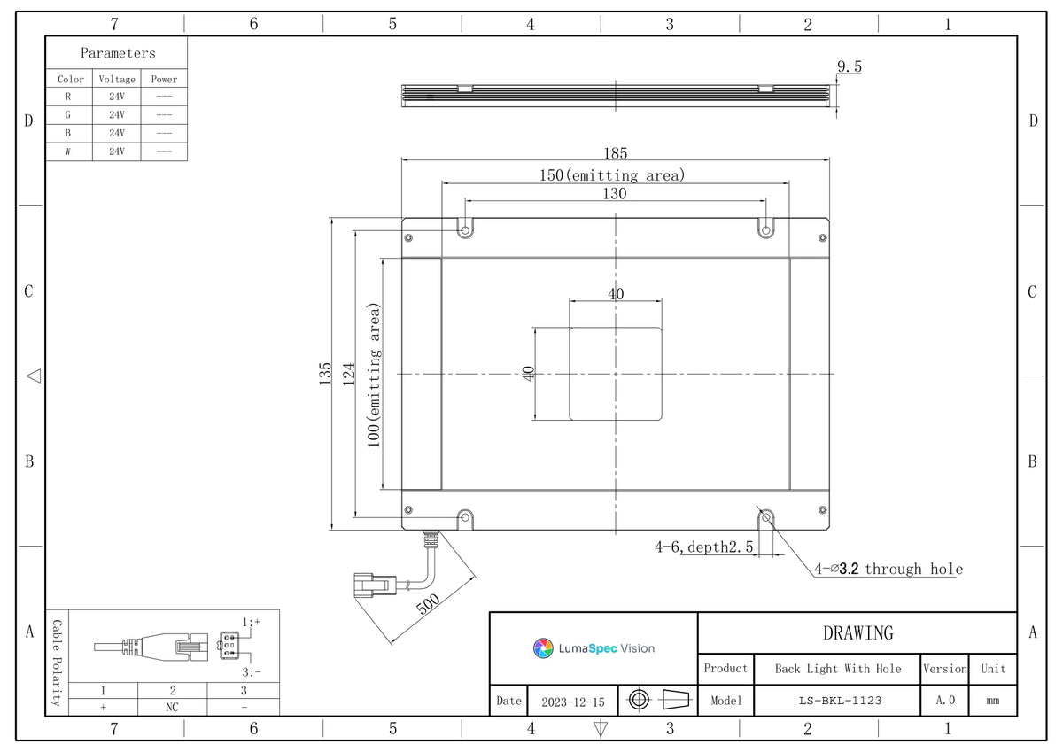 LS-BKL-1123 dimensions (mm)