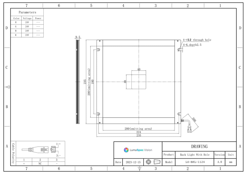 LS-BKL-1124 dimensions (mm)